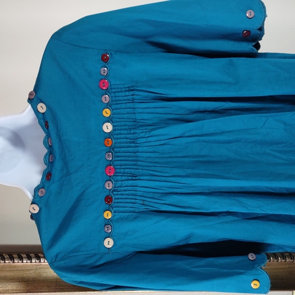 Hippy Indy Embellished Button Front Top - Picture 5 of 7